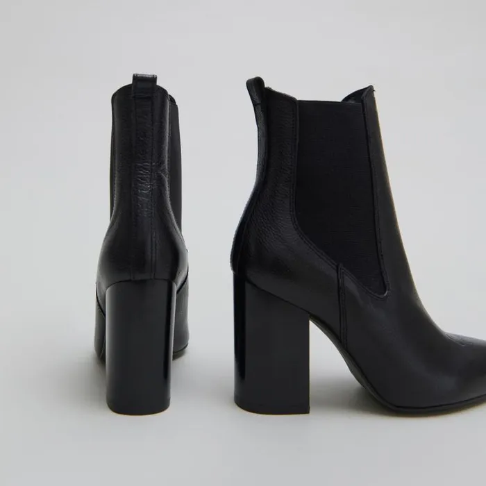 Women Heeled Ankle Boots With Pointed Toes Black JONAK Ankle Boots Lowboots