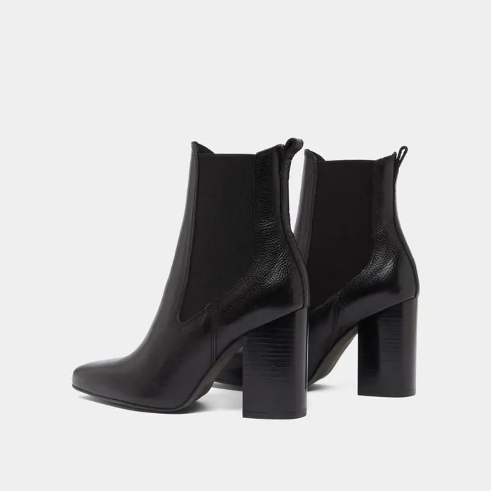 Women Heeled Ankle Boots With Pointed Toes Black JONAK Ankle Boots Lowboots