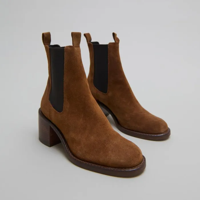 Women Heeled Boots Cognac JONAK Ankle Boots Lowboots