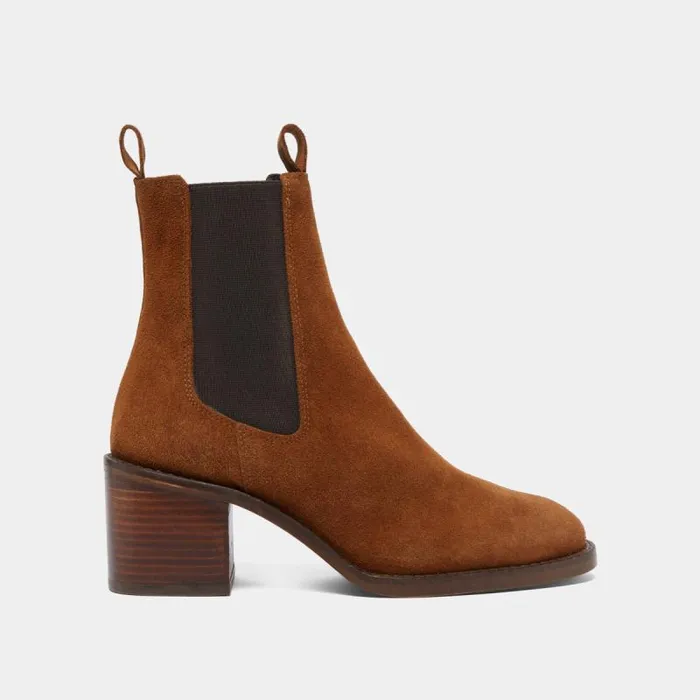 Women Heeled Boots Cognac JONAK Ankle Boots Lowboots