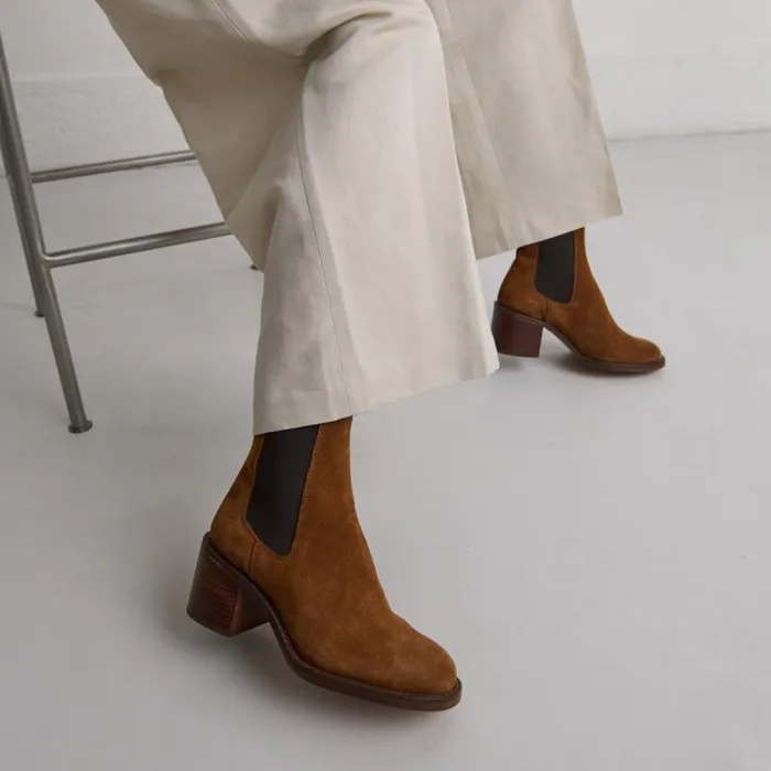 Women Heeled Boots Cognac JONAK Ankle Boots Lowboots