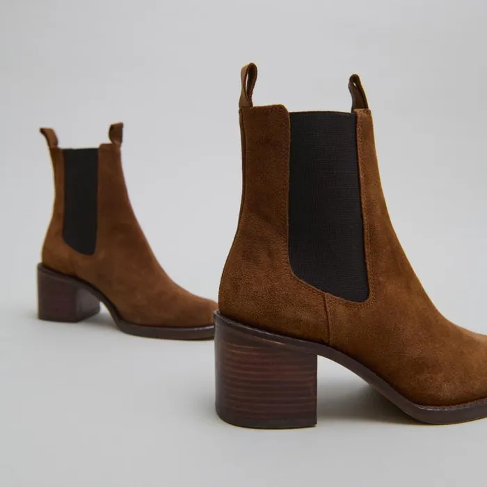 Women Heeled Boots Cognac JONAK Ankle Boots Lowboots