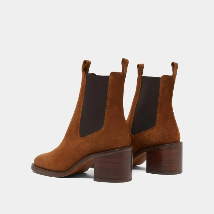 Women Heeled Boots Cognac JONAK Ankle Boots Lowboots