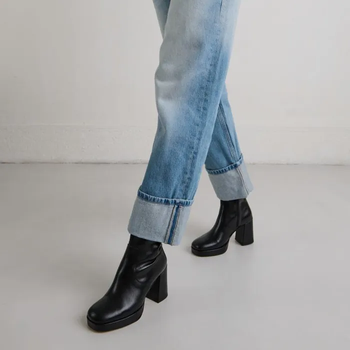 Women Heeled Lowboots With Square Toes Black JONAK Ankle Boots Lowboots Women Heeled Lowboots With Square Toes Black JONAK Ankle Boots Lowboots