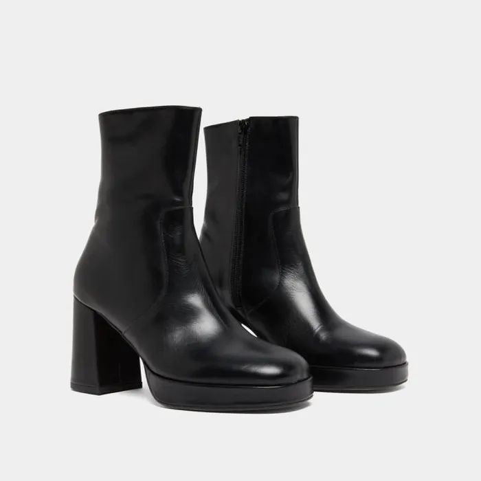 Women Heeled Lowboots With Square Toes Black JONAK Ankle Boots Lowboots Women Heeled Lowboots With Square Toes Black JONAK Ankle Boots Lowboots