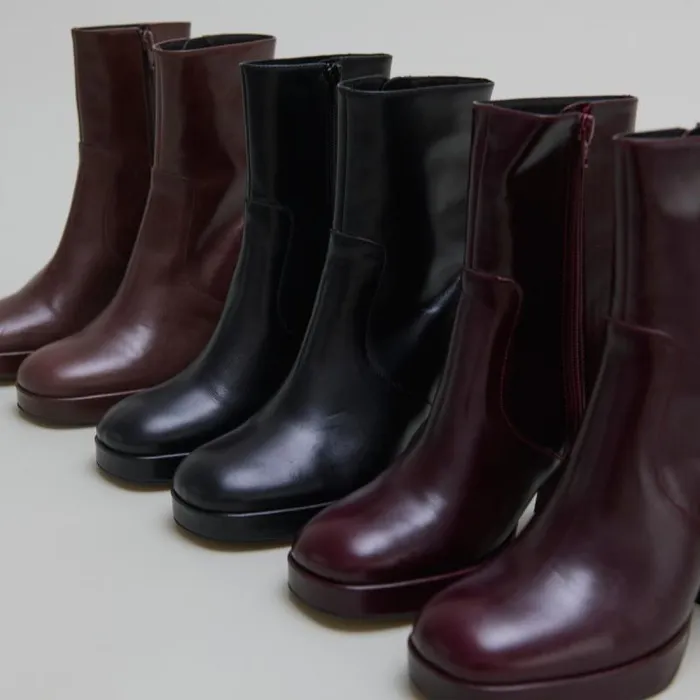 Women Heeled Lowboots With Square Toes Black JONAK Ankle Boots Lowboots Women Heeled Lowboots With Square Toes Black JONAK Ankle Boots Lowboots