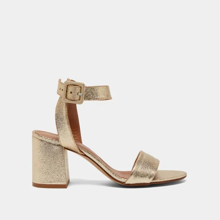 Women Heeled Sandals With Straps Platinum JONAK Sandals