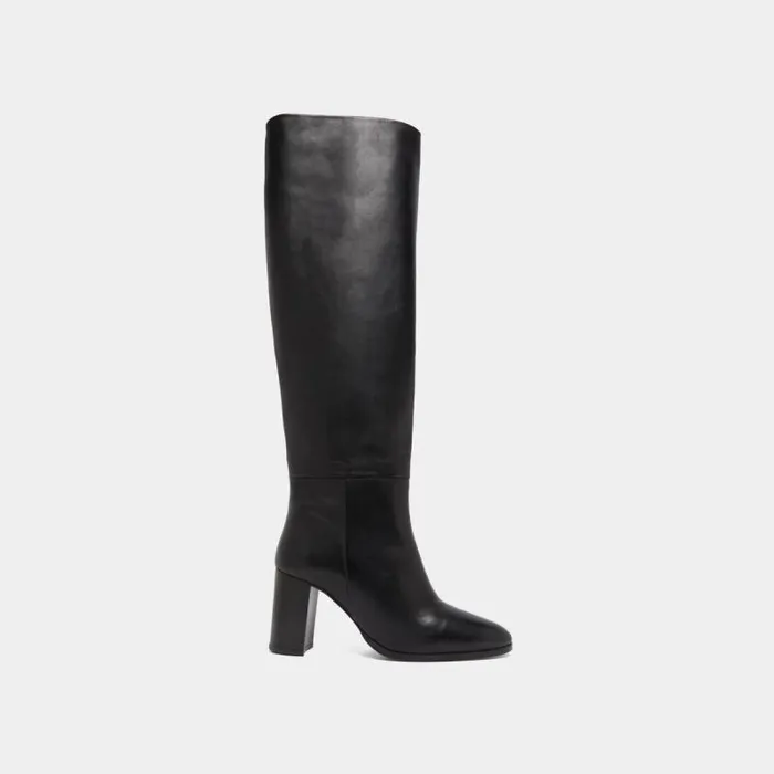 Women High Boots With Rounded Toes Black JONAK Boots Thighhigh Boots