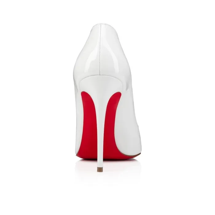 Women Hot Chick 100 Mm Pumps 8211 Patent Calf Leather 8211 Bianco Christian Louboutin Pumps