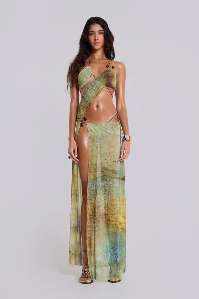 Women Jaded London Shop Cantha Asymmetric Cut Out Maxi Dress Dresses