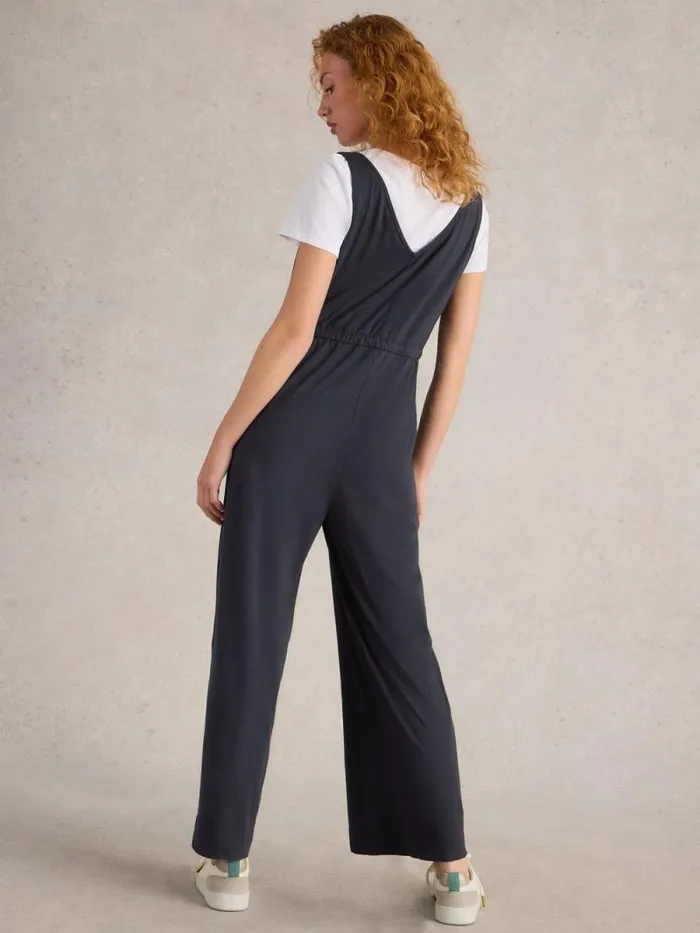 Women Jasmine Jersey Jumpsuit Charcoal Grey White Stuff Dresses