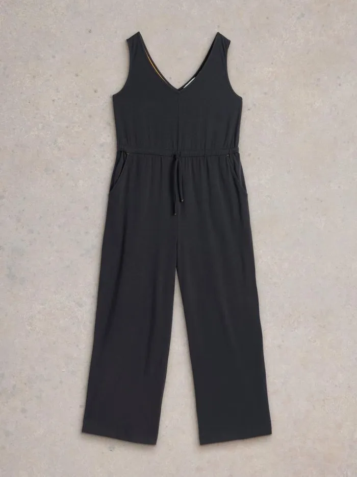 Women Jasmine Jersey Jumpsuit Charcoal Grey White Stuff Dresses