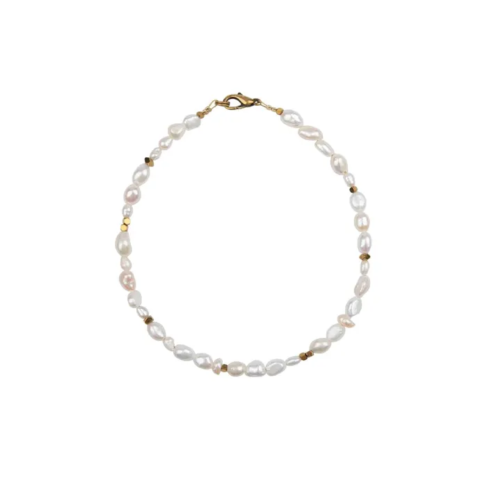 Women Jewelry Love Stories Ankle Bracelet Pearl Off White