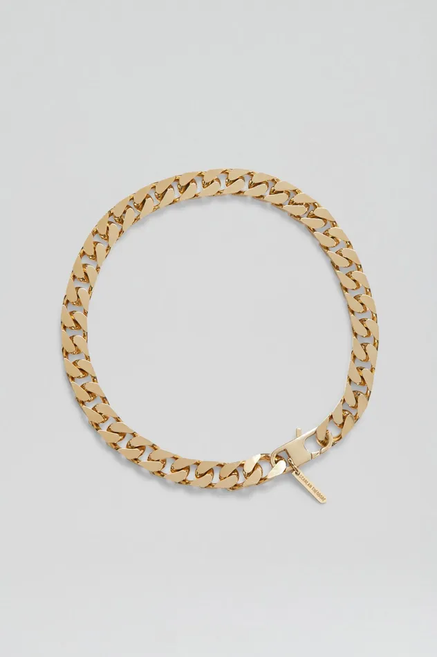 Women Jewelry Scanlan Theodore CHUNKY FLAT CHAIN CHOKER LIGHTGOLD