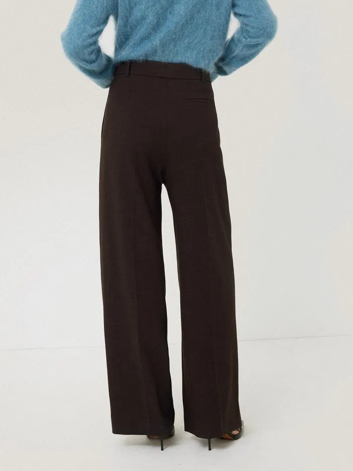 Women Kemp Crosshatch Trouser Brown Jigsaw Trousers