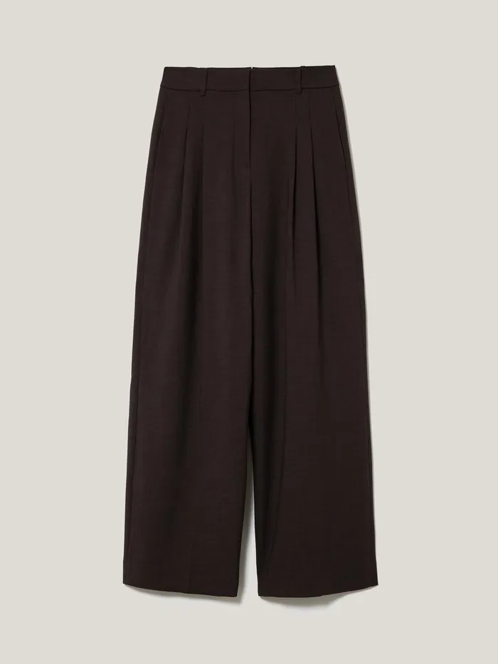Women Kemp Crosshatch Trouser Brown Jigsaw Trousers