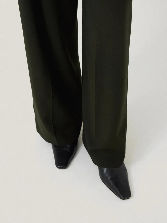 Women Kemp Fluid Twill Trouser Green Jigsaw Suits and Tailoring