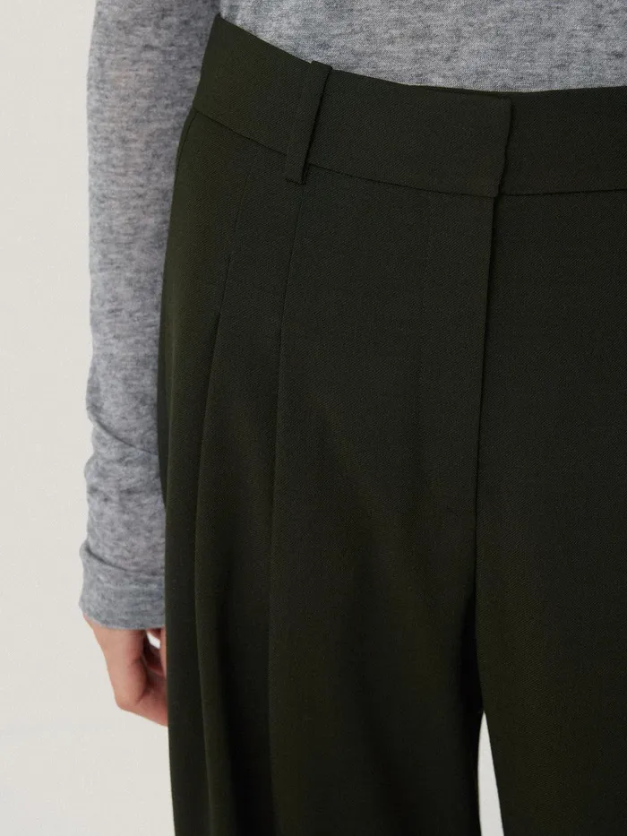 Women Kemp Fluid Twill Trouser Green Jigsaw Suits and Tailoring
