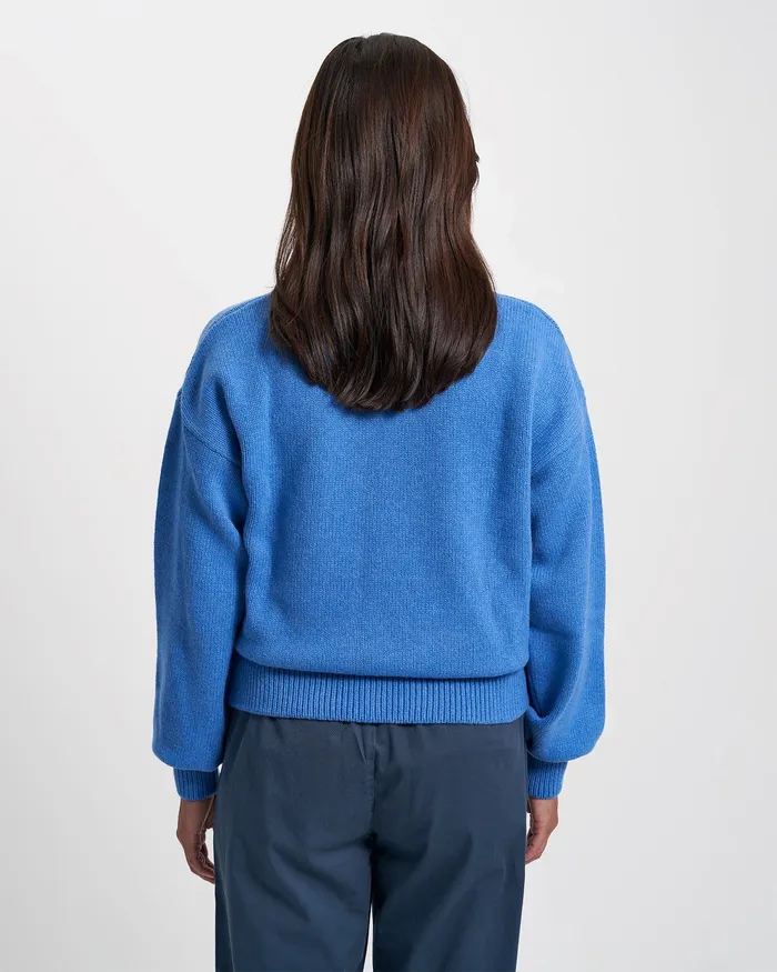 Women Knit Sweaters Colorfulstandard Oversized Merino Wool Crew 8211 Ivory White