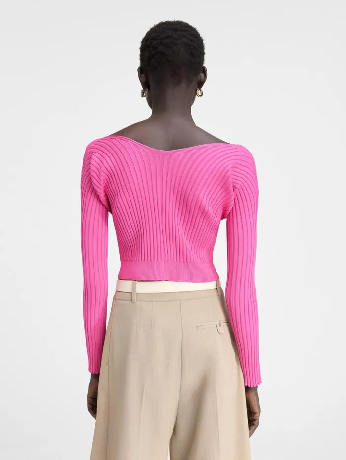 Women Knits JACQUEMUS The Long Pral Knit Neon Pink