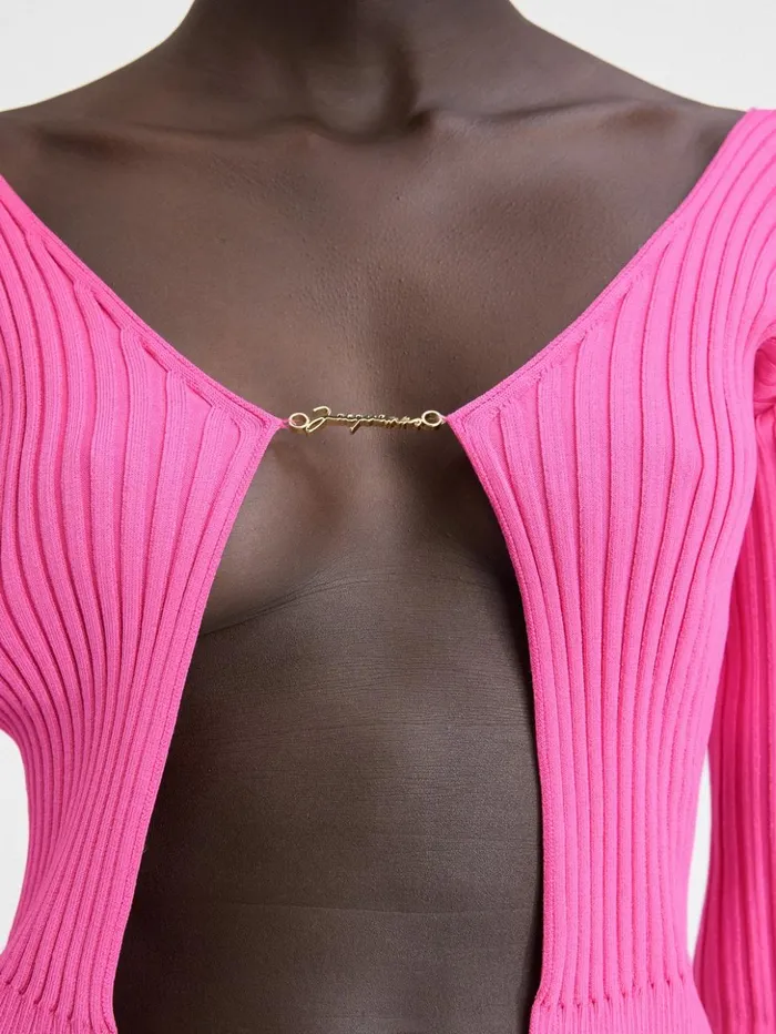 Women Knits JACQUEMUS The Long Pral Knit Neon Pink