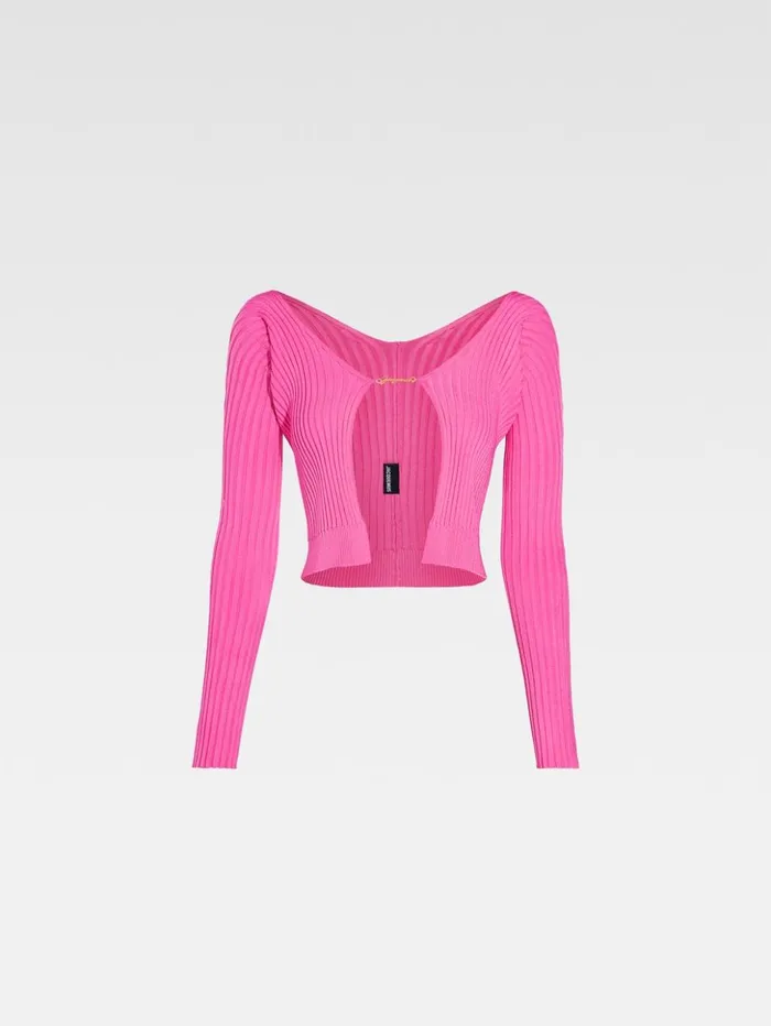 Women Knits JACQUEMUS The Long Pral Knit Neon Pink