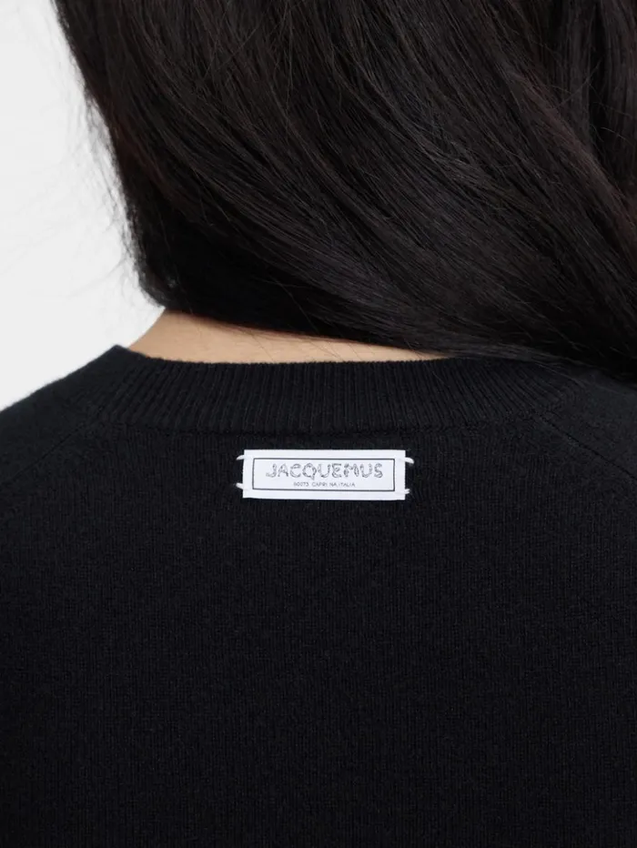 Women Knits JACQUEMUS The Soglia Knit Black Women Knits JACQUEMUS The Soglia Knit Black