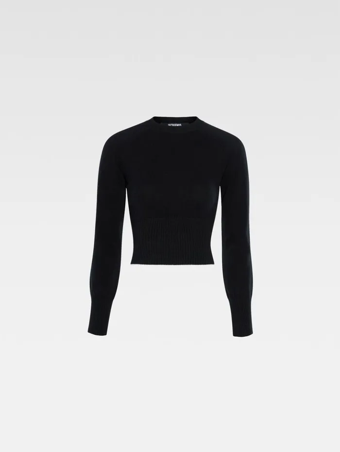 Women Knits JACQUEMUS The Soglia Knit Black Women Knits JACQUEMUS The Soglia Knit Black