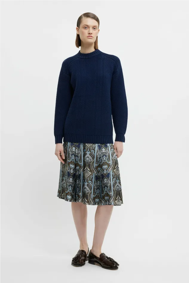 Women Knitwear Emilia Wickstead Combey Knit In Navy Cashfeel