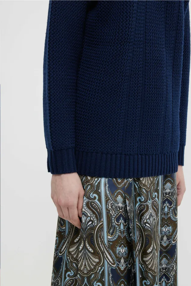 Women Knitwear Emilia Wickstead Combey Knit In Navy Cashfeel
