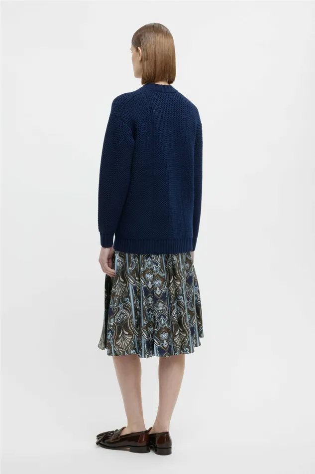 Women Knitwear Emilia Wickstead Combey Knit In Navy Cashfeel