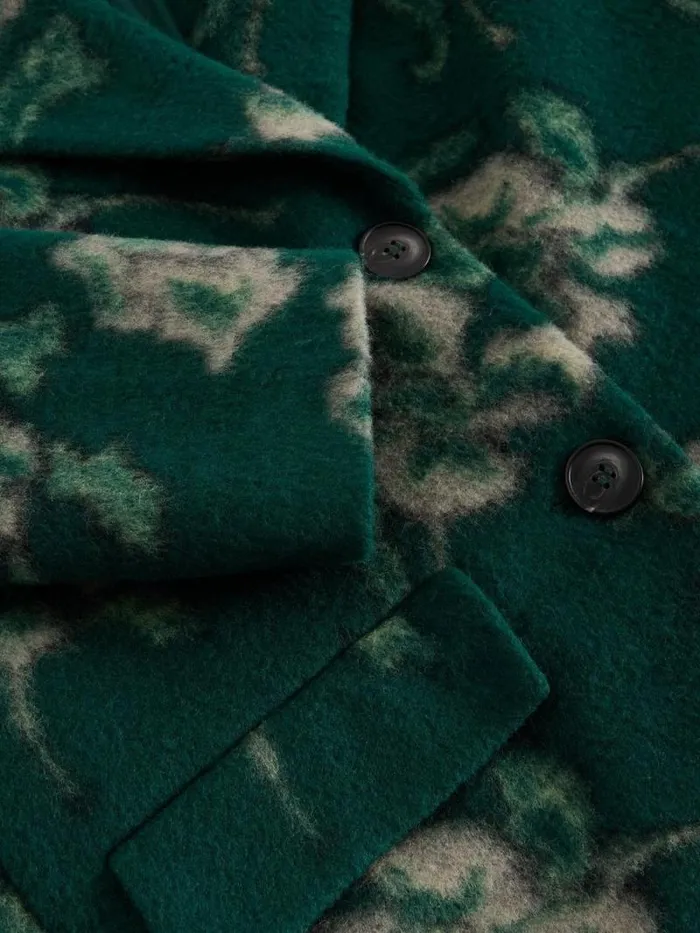 Women Lara Floral Coat Green Multi White Stuff Coats and Jackets