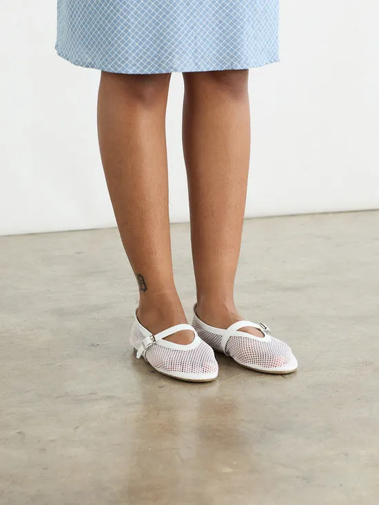 Women Lisa Says Gah Nolita Mesh Mary Jane White Shoes