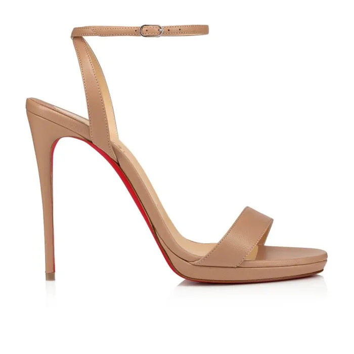 Women Loubi Queen 120 Mm Sandals 8211 Nappa Leather 8211 Blush Christian Louboutin Sandals and Slides