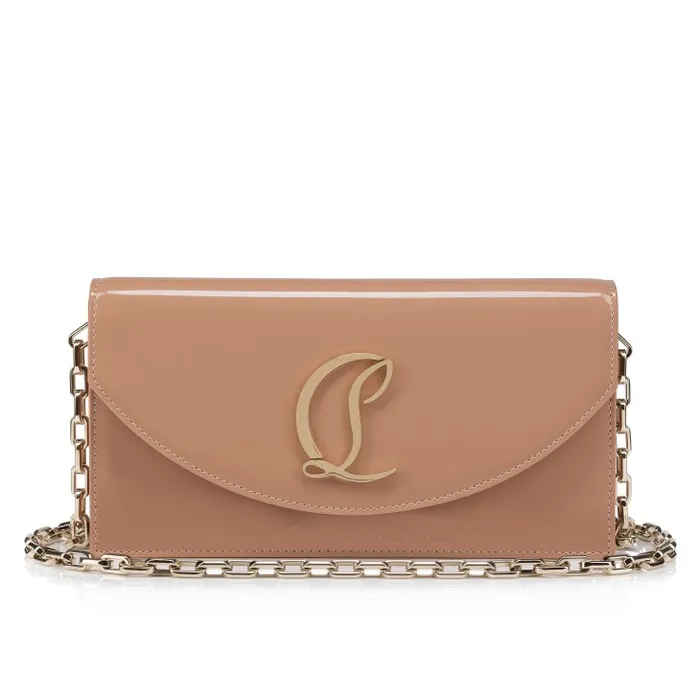 Women Loubi54 Clutch 8211 Patent Leather 8211 Blush Christian Louboutin Shoulder Bags