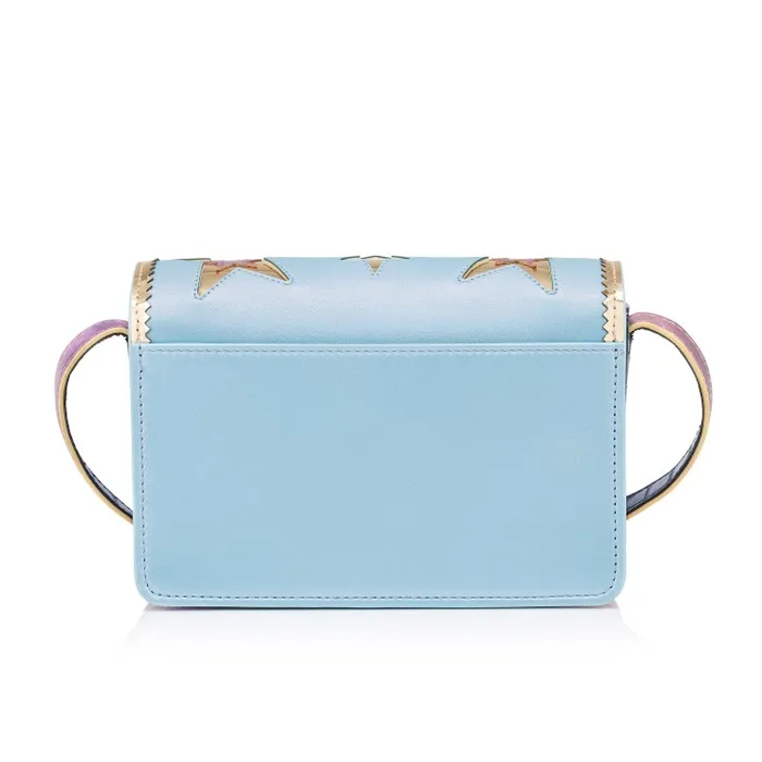 Women Loubi54 Giddy Crossbody Bag 8211 Calf Leather And Laminated Leather 8211 Mineral Christian Louboutin Shoulder Bags