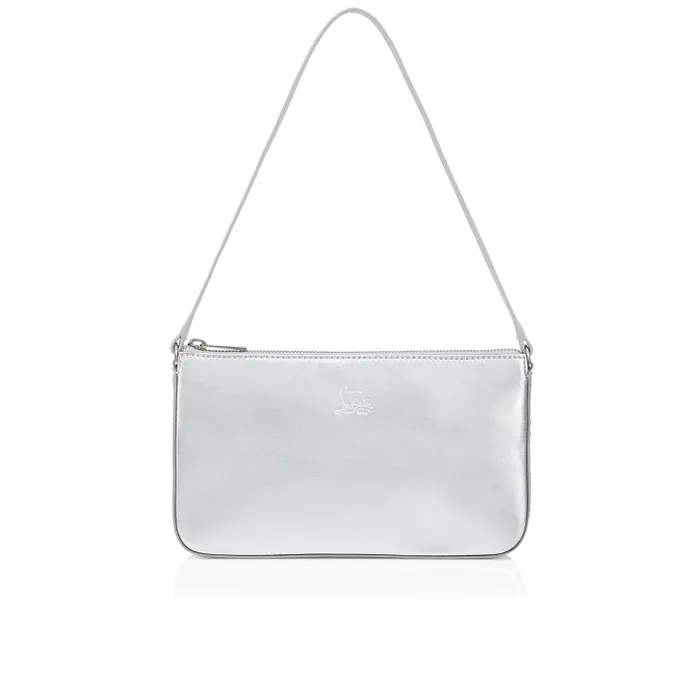Women Loubila Pouch 8211 Iridescent Nappa Leather 8211 Silver Christian Louboutin Shoulder Bags