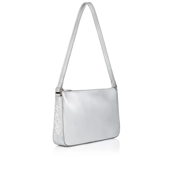Women Loubila Pouch 8211 Iridescent Nappa Leather 8211 Silver Christian Louboutin Shoulder Bags