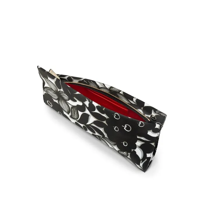 Women Loubitwist Small Clutch 8211 Petunia Printed Crepe Satin 8211 Black Christian Louboutin Shoulder Bags