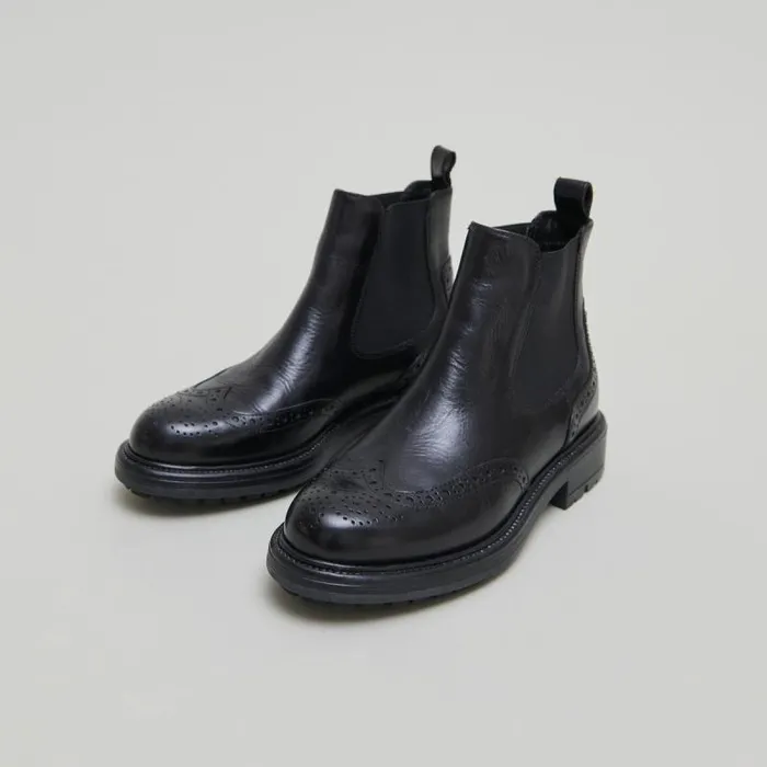 Women Lowboots With Notched Soles Black JONAK Ankle Boots Lowboots