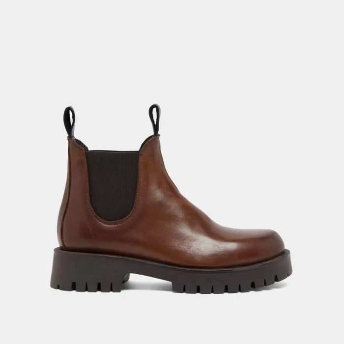 Women Lowboots With Notched Soles Brown JONAK Ankle Boots Lowboots