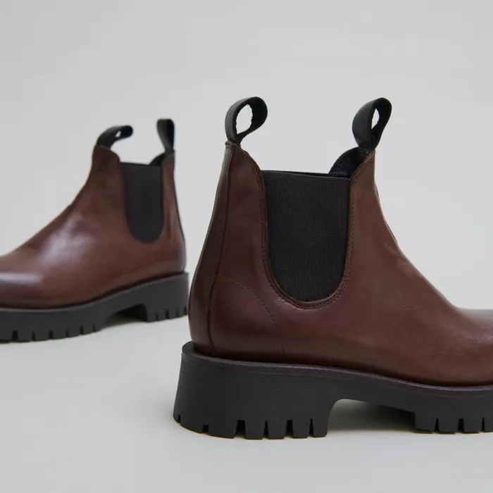 Women Lowboots With Notched Soles Brown JONAK Ankle Boots Lowboots