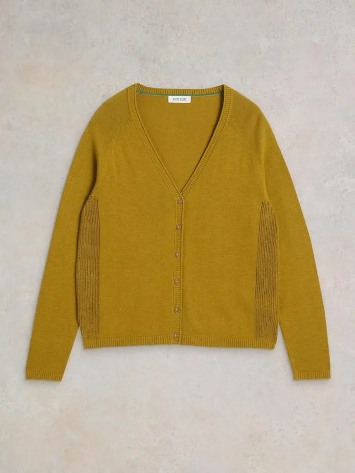 Women LUNA V NECK CARDI Mid Chartreuse White Stuff Knitwear