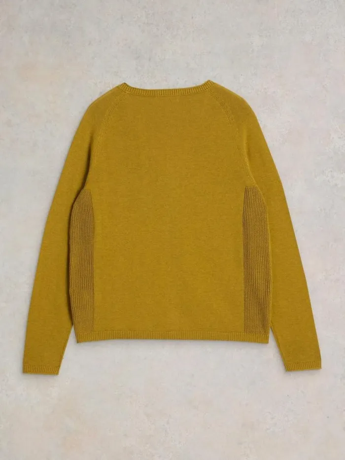 Women LUNA V NECK CARDI Mid Chartreuse White Stuff Knitwear