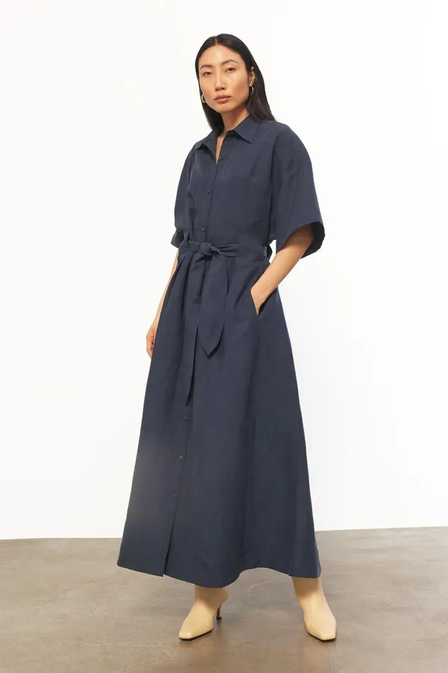 Women Mara Hoffman Dresses Ayao Dress Blue Women Mara Hoffman Dresses Ayao Dress Blue