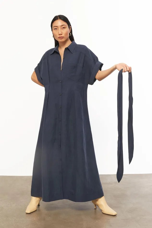 Women Mara Hoffman Dresses Ayao Dress Blue Women Mara Hoffman Dresses Ayao Dress Blue