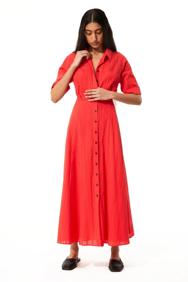 Women Mara Hoffman Dresses Lorelei Dress Red Women Mara Hoffman Dresses Lorelei Dress Red