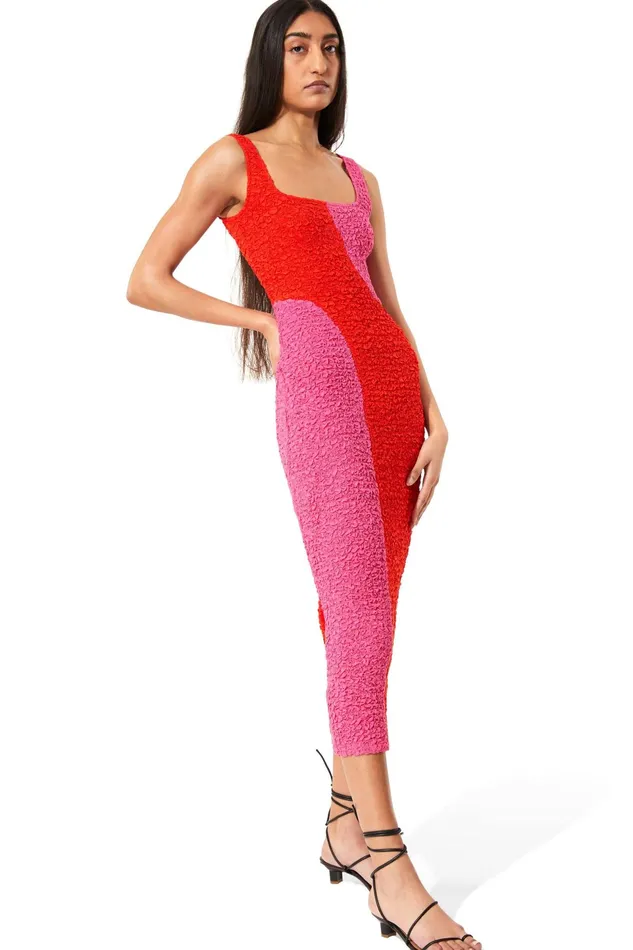Women Mara Hoffman Dresses Sloan Dress Red Pink