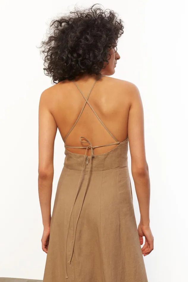 Women Mara Hoffman Dresses Verona Dress Khaki Women Mara Hoffman Dresses Verona Dress Khaki