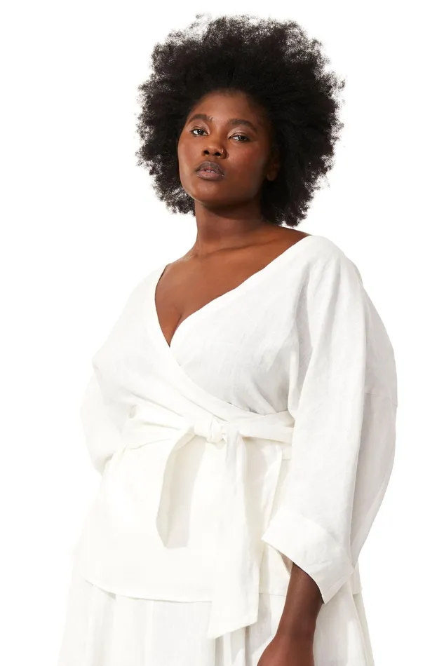 Women Mara Hoffman Extended Sizes Extended Emiliana Top White